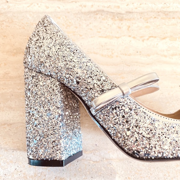 No 21 Designer Glitter Mary Jane Pumps - Picture 4 of 14